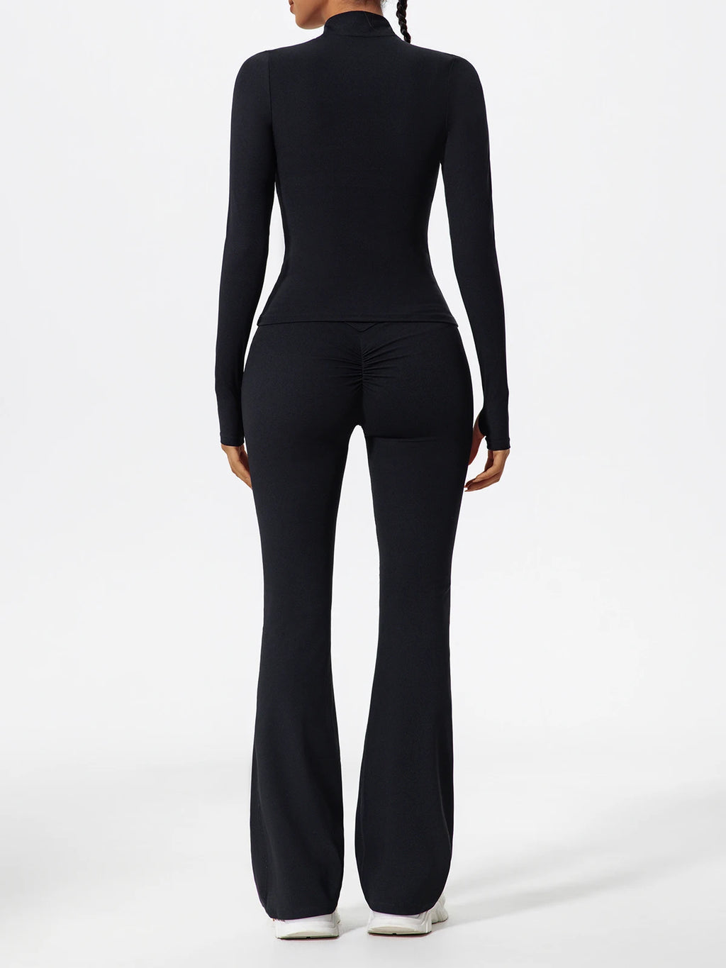 Hearuisavy Straight-Leg Sports Pants Gym Clothing Pilates Fitness Tights Naked Feeling Compression Wide Leg Yoga Leggings Women