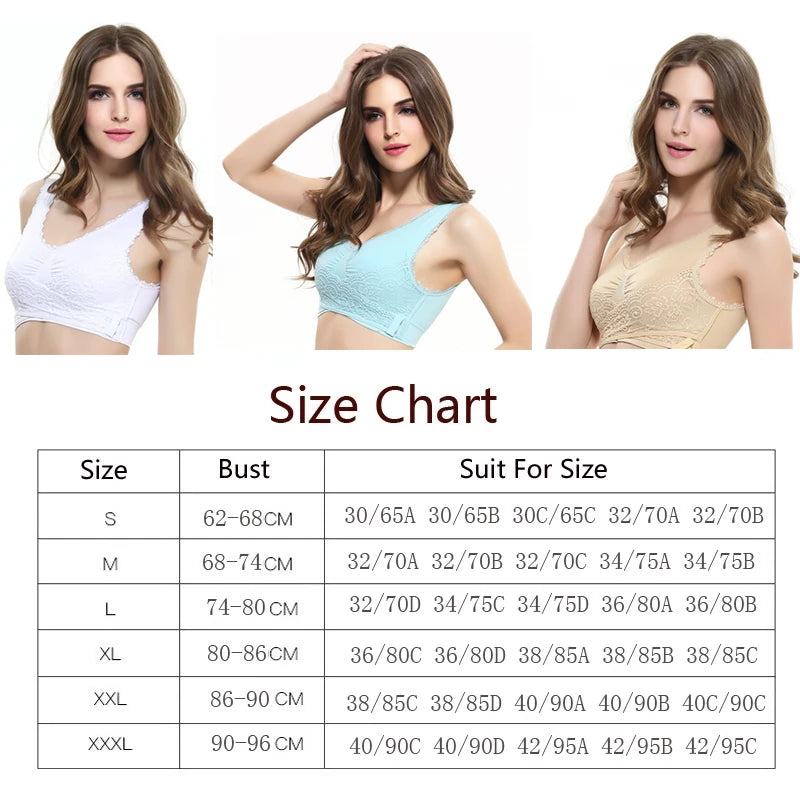 S-4XL Cross Side Buckle Sports Bra Sexy Lace Womens Underwear Thin No Rims Together Brassiere Seamless Shock-proof yoga Bralette