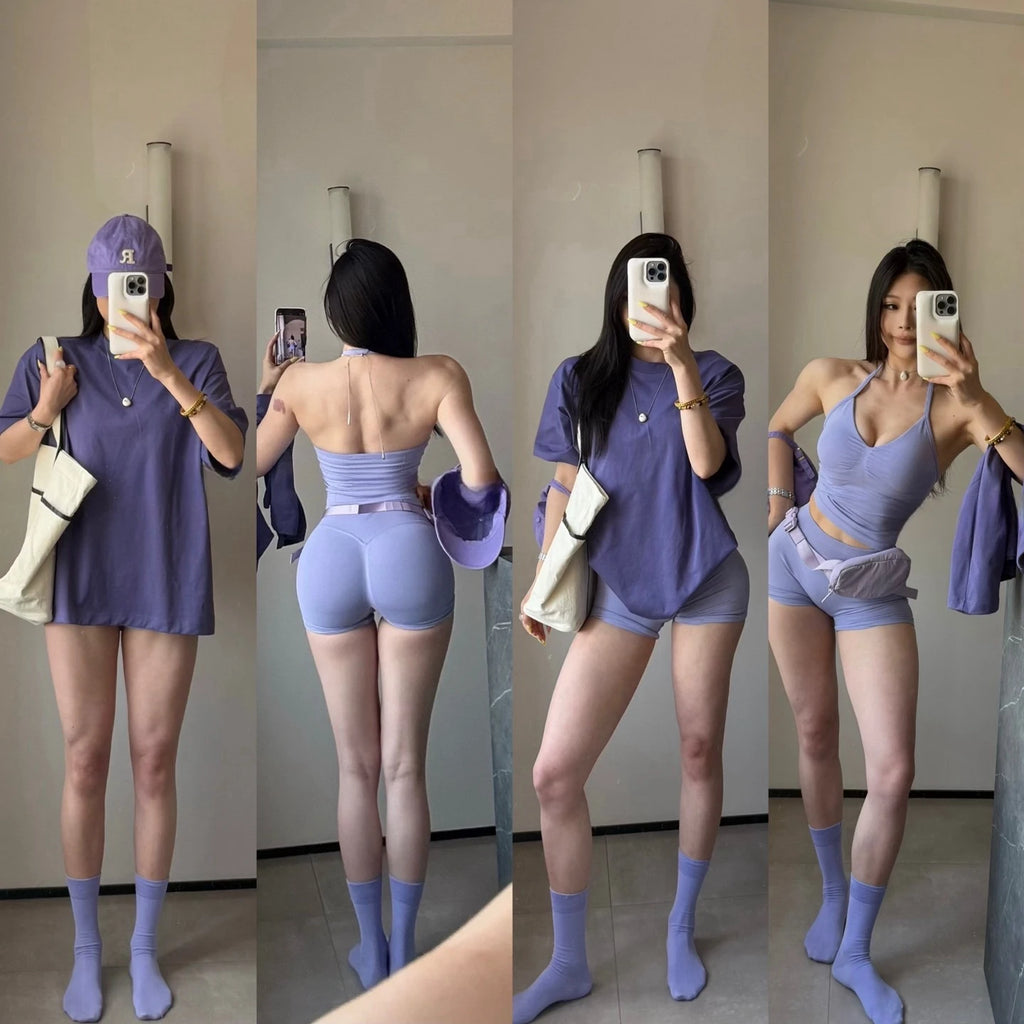 NO LOGO Women's Longline Strappy Backless Gym Top Scrunch Workout Open Back Bra Tank Top for Running Yoga Shirt