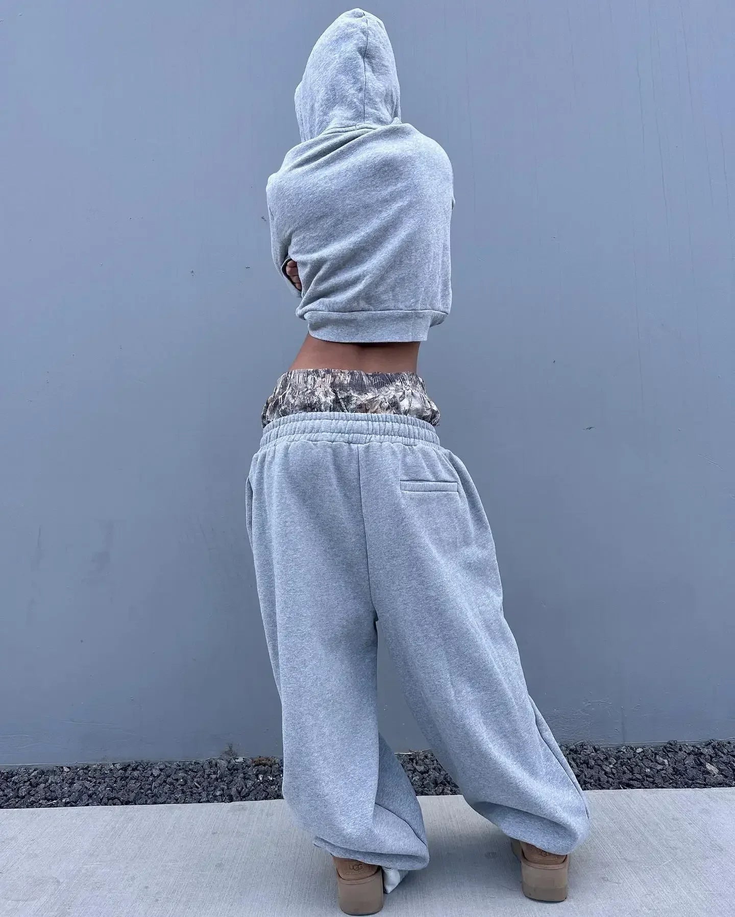 Y2K pants vintage Harajuku double Embroidered waist Sweatpants Men Wome Hip Hop Casual High waisted Wide Leg Pants Streetwear