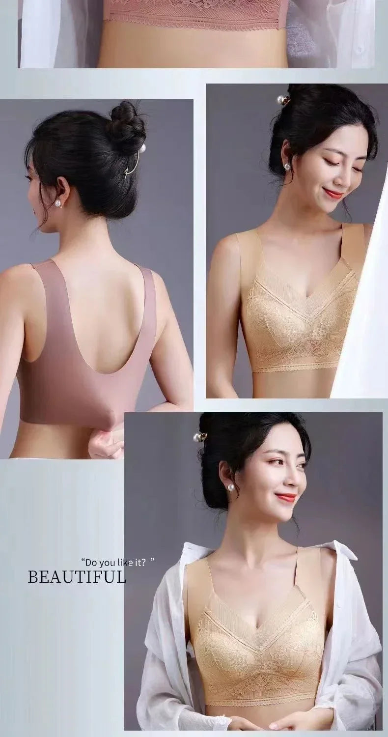 Women's Outdoor Sports Fitnes  Anti Glare Bra Four Season Large Size Vest Style Underwear Sexy Lingerie Bras  Bustier Active Bra