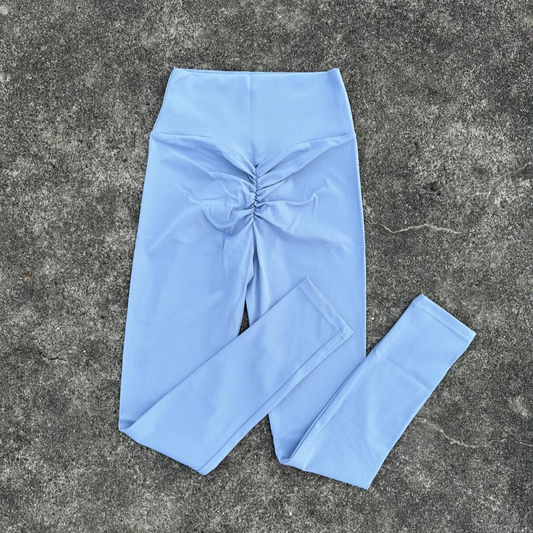 Sexy Butter Solid Color Women Back Waist Scrunch Tight Yoga Legging Athletic Soft Gym Sports Pants Jogging Squat proof