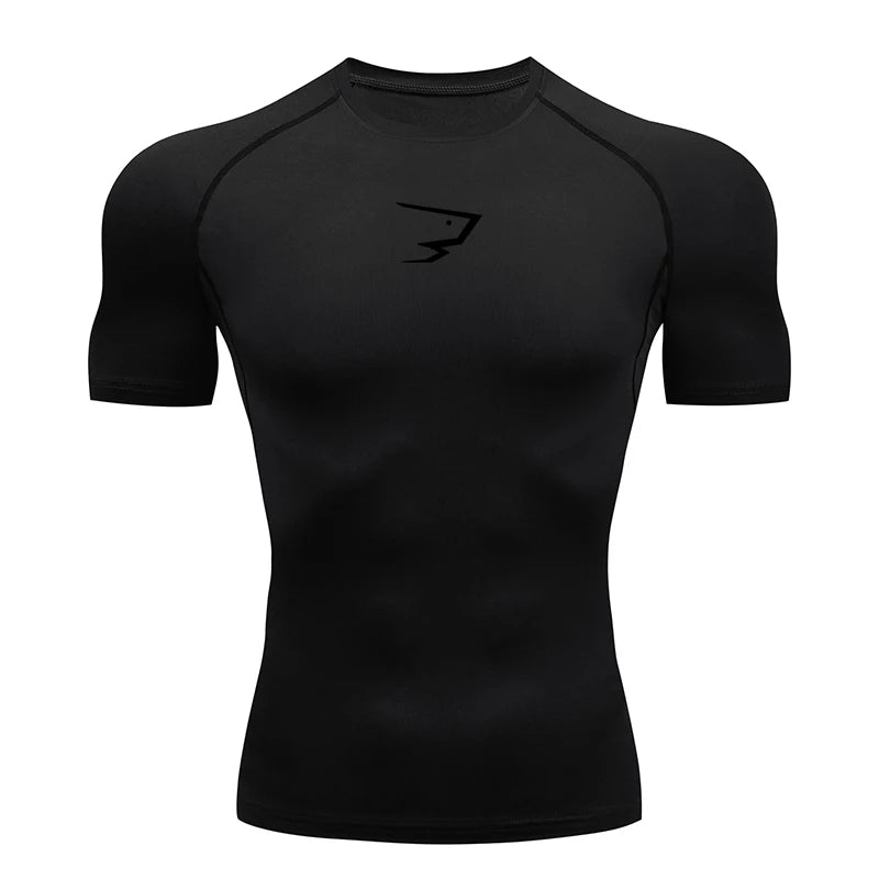 Men Running Compression T-shirt Short Sleeve Sport Tees Gym Fitness Sportshirts Male Jogging Tracksuit Homme Athletic Shirt Tops