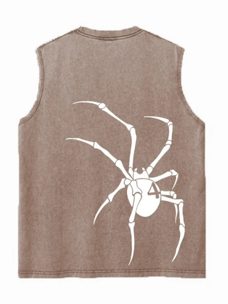 Fashion HXH Printed Anime Washed Tanks 2025 Summer Sleeveless Vests Vintage Back Print Tank Tops Camping & Hiking Wear T-shirts