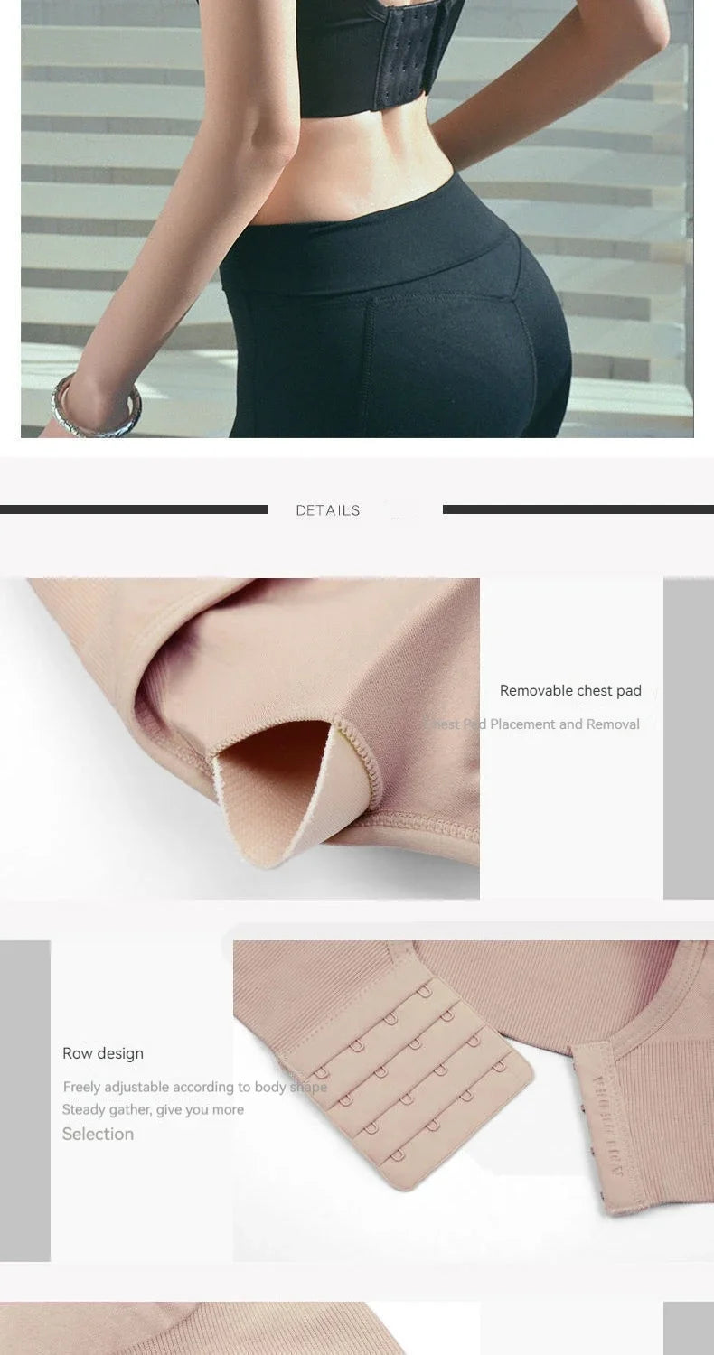 New Women Four Season No Steel Ring Gathering Bra Fashionable U-neck Sports Seamless Shock-absorbing Anti Glare Women Underwear