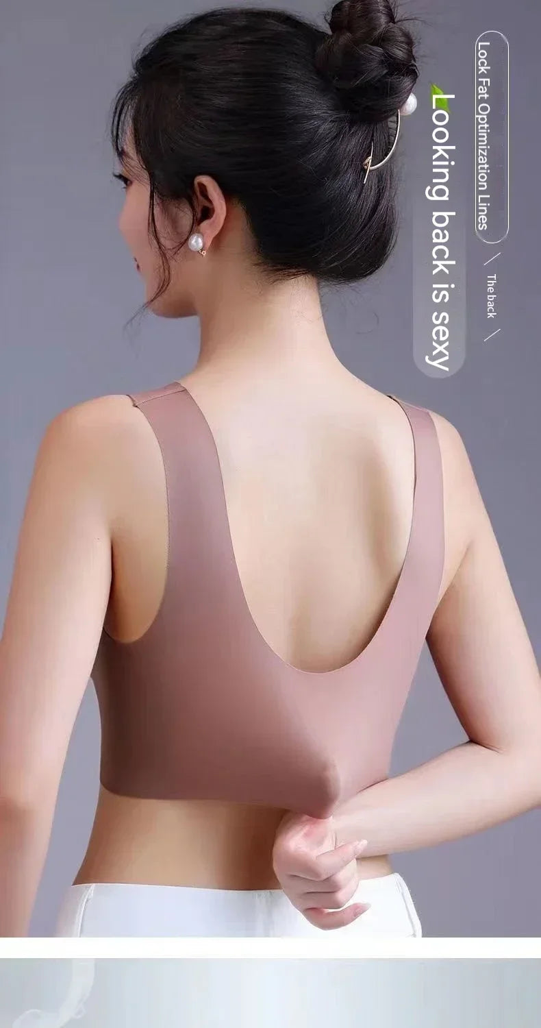 Women's Outdoor Sports Fitnes  Anti Glare Bra Four Season Large Size Vest Style Underwear Sexy Lingerie Bras  Bustier Active Bra