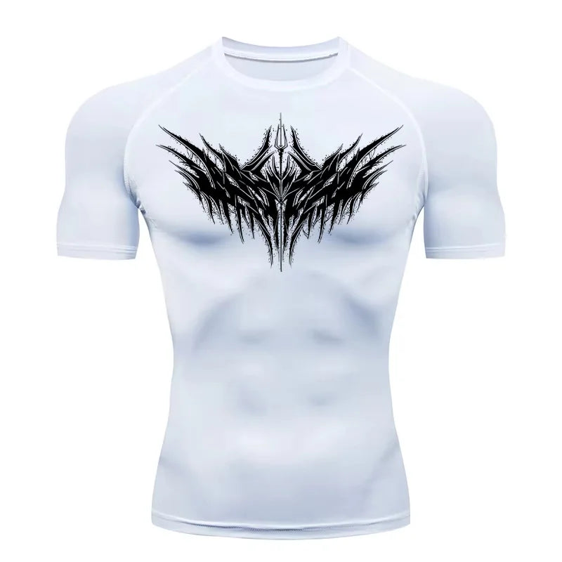 Y2K Compression Shirt Men Fitness Gym Sport Running T-Shirt Rashgard Tops Tee Quick Dry Short Sleeve T-Shirt For Men 933