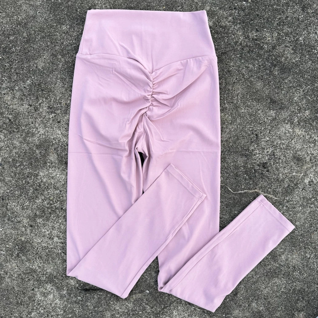 Sexy Butter Solid Color Women Back Waist Scrunch Tight Yoga Legging Athletic Soft Gym Sports Pants Jogging Squat proof