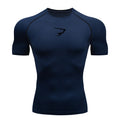 Men Running Compression T-shirt Short Sleeve Sport Tees Gym Fitness Sportshirts Male Jogging Tracksuit Homme Athletic Shirt Tops